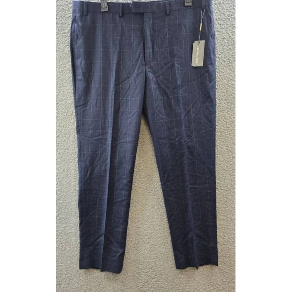 Michael Kors Wool Blend Fall Stretch Suit Separate Pants Men's 42x32 Midnight